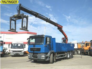 شاحنات مفتوحة MAN TG-M 26.340 6x2-4 BL Pritsche Heckkran Lift/Lenk