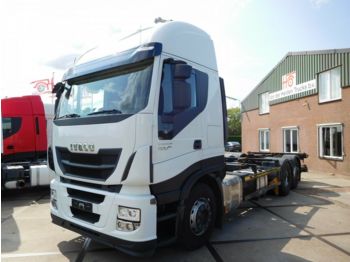 شاحنة ذات الخطاف Iveco STRALIS AS260S42Y-FP / 6X2 / CONTAINER / RETARDE