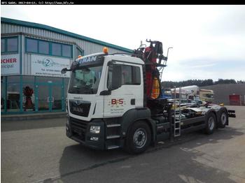 شاحنة ذات الخطاف MAN TGS 26.500 6x2-2 BL Palfinger T20.65 + Recycling