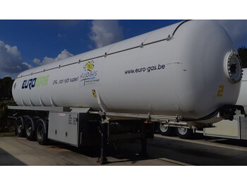 نصف مقطورة صهريج Van Hool Gas trailer 54280 liters (27.1 ton) 3 assen Gas, LPG, GPL, GAZ, Propane, Butane ID 3.131.  Tankcode P25BN with counter: صور 1