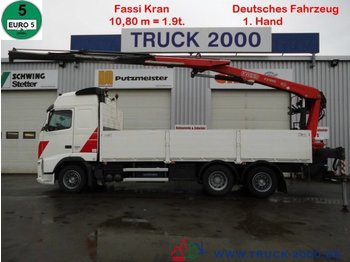 شاحنات مسطحة, شاحنة كرين Volvo FH13-420 Fassi 22T/M 11m=2t.1.Hand Deutscher LKW: صور 1