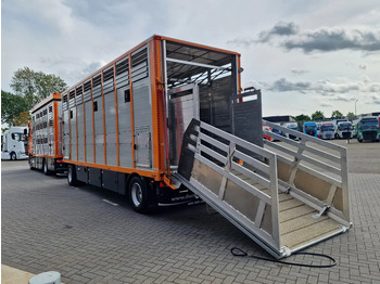 شاحنة نقل المواشي شاحنة DAF XF 530 4x2 - Livestock Menke 2 deck + 2018 Menke trailer - Water + Ventilation - Lifting roof: صور 4