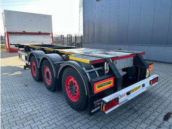شاحنات الحاويات / جسم علوي قابل للتغيير نصف مقطورة Burg 20FT ADR (EX/II, EX/III, FL, AT), empty weight: 3.690kg, SAF INTRADISC, 2x liftaxle, ALCOA, NL-Chassis, APK/ADR: 07-2025: صور 3