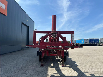 شاحنات الحاويات / جسم علوي قابل للتغيير نصف مقطورة Van Hool 3 AXLE 20FT TIPPING-CHASSIS, BPW + disc, liftaxle, steering axle, BROKEN HYVA-CYLINDER: صور 5