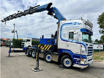 شاحنة جرار Scania R500 8x2 ZSM + KRAN 100Tm! PALFINGER PK100002 G 8x + 1 ME - RETARDER - ALCOA DURA BRIGHT - LIFT + STEERING - 5/6 HYDR F - TÜV 05/2026 - TOP CONDITION: صور 2