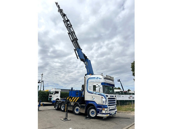 شاحنة جرار Scania R500 8x2 ZSM + KRAN 100Tm! PALFINGER PK100002 G 8x + 1 ME - RETARDER - ALCOA DURA BRIGHT - LIFT + STEERING - 5/6 HYDR F - TÜV 05/2026 - TOP CONDITION: صور 5