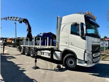 شاحنات مسطحة, شاحنة كرين Volvo FH 420 8x4 TRIDEM + KRAAN HIAB 408 E-8 HIPRO + WINCH - 63.000km ONLY - CREWCAB 4 SEATER - PLATFORM 7m - TOP CONDITION: صور 2