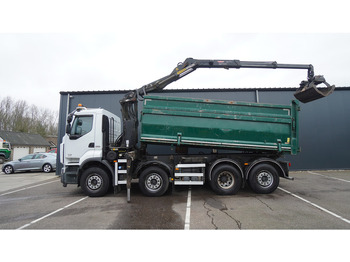 Renault PREMIUM 380 DXI 8X2/6 2 SIDE TIPPER WITH PLFINGER Q 170 Z CRANE.278.200KM إيجار Renault PREMIUM 380 DXI 8X2/6 2 SIDE TIPPER WITH PLFINGER Q 170 Z CRANE.278.200KM: صور 2