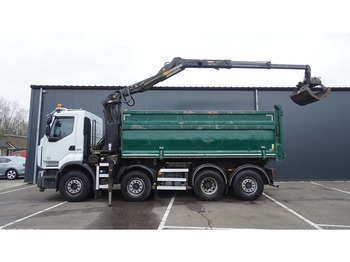 Renault PREMIUM 380 DXI 8X2/6 2 SIDE TIPPER WITH PLFINGER Q 170 Z CRANE.278.200KM إيجار Renault PREMIUM 380 DXI 8X2/6 2 SIDE TIPPER WITH PLFINGER Q 170 Z CRANE.278.200KM: صور 1