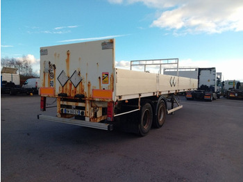 نصف مقطورة مسطحة Trailor 2 axles / Full steel - rail side/ridelles: صور 2