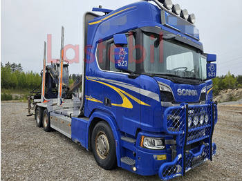 شاحنة قطع الأشجار, شاحنة كرين Scania R650: صور 2