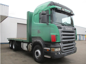 شاحنات مسطحة Scania R420 , 6x4 , Manual , Spring suspension: صور 4