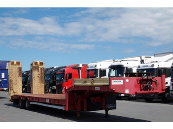 عربة مسطحة منخفضة نصف مقطورة