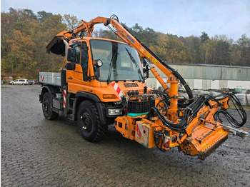 سيارة بلدية Unimog U400 2011 Bluetec 5 Mercedes-Benz 405 423 427 300 U 500 Mulag MKM Mähausleger Böschungsmäher Böschungsmulcher FME Dücker: صور 2