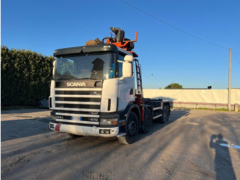 شاحنة ذات الخطاف SCANIA CV R124 SCARRABILE CON GRU E POLIPO: صور 3
