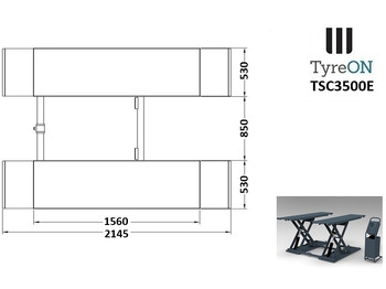 معدات الورش TSC3500E mobile midrise car scissor lift with electrical release - Capacity 3,5T - Lifting height 125 cm  - 230V - Graphite gray: صور 4 معدات الورش TSC3500E mobile midrise car scissor lift with electrical release - Capacity 3,5T - Lifting height 125 cm  - 230V - Graphite gray: صور 4