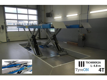 معدات الورش TSC4000X2A Alignment scissor lift - In floor - Free wheel lifting system - 4.8m lightened runways - 4T - inground installation: صور 3