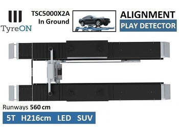 معدات الورش TSC5000X2A PD Alignment scissor lift - In floor - Free wheel lifting system - 5.6 m lightened runways - 5T - Play detector: صور 3