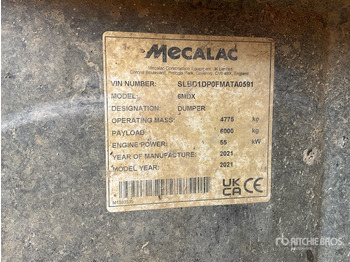قلابة شاحنة 2021 Mecalac 6MDX Cabbed 6 Ton Dumper: صور 2