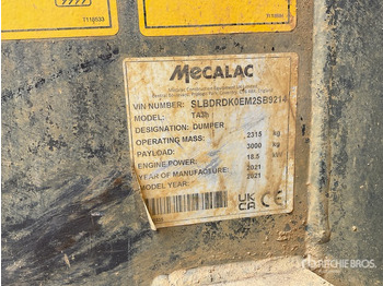 قلابة شاحنة 2021 Mecalac TA3H Hydrostatic Dumper: صور 2