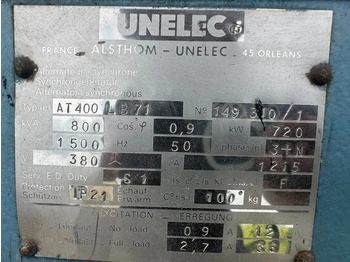 مجموعة المولدات UNELEC 800 kVA generatordeel Alternator Unelec Ex Emergency Dubbel gelagerd Double Bearing: صور 3