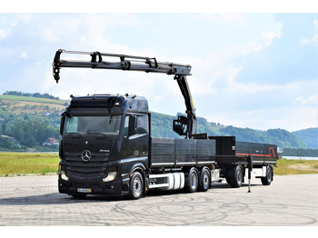 شاحنة كرين, شاحنات مسطحة Mercedes-Benz ACTROS 2542 + PK18002-EH C/FUNK + Anhänger!: صور 2