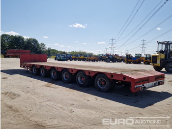 عربة مسطحة منخفضة نصف مقطورة ES-GE 6 Axle Step Frame Extendable Low Loader Trailer, 4 Axle Steer, Air Brakes, Auto Lube: صور 3