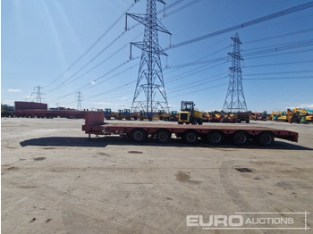 عربة مسطحة منخفضة نصف مقطورة ES-GE 6 Axle Step Frame Extendable Low Loader Trailer, 4 Axle Steer, Air Brakes, Auto Lube: صور 2