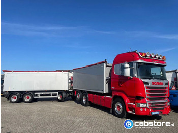 شاحنة صهريج Scania LB6X2*4HNB Euro 6 - Year 2016 - RETARDER - ALUMINIUM kipper + FLOOR  kipper aanhangwagen - Good Condition !!: صور 4
