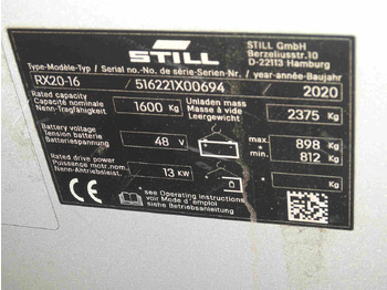 رافعة شوكية كهربائية Still RX20-16: صور 5 رافعة شوكية كهربائية Still RX20-16: صور 5