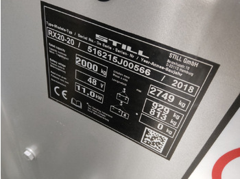 رافعة شوكية كهربائية Still RX20-20: صور 5