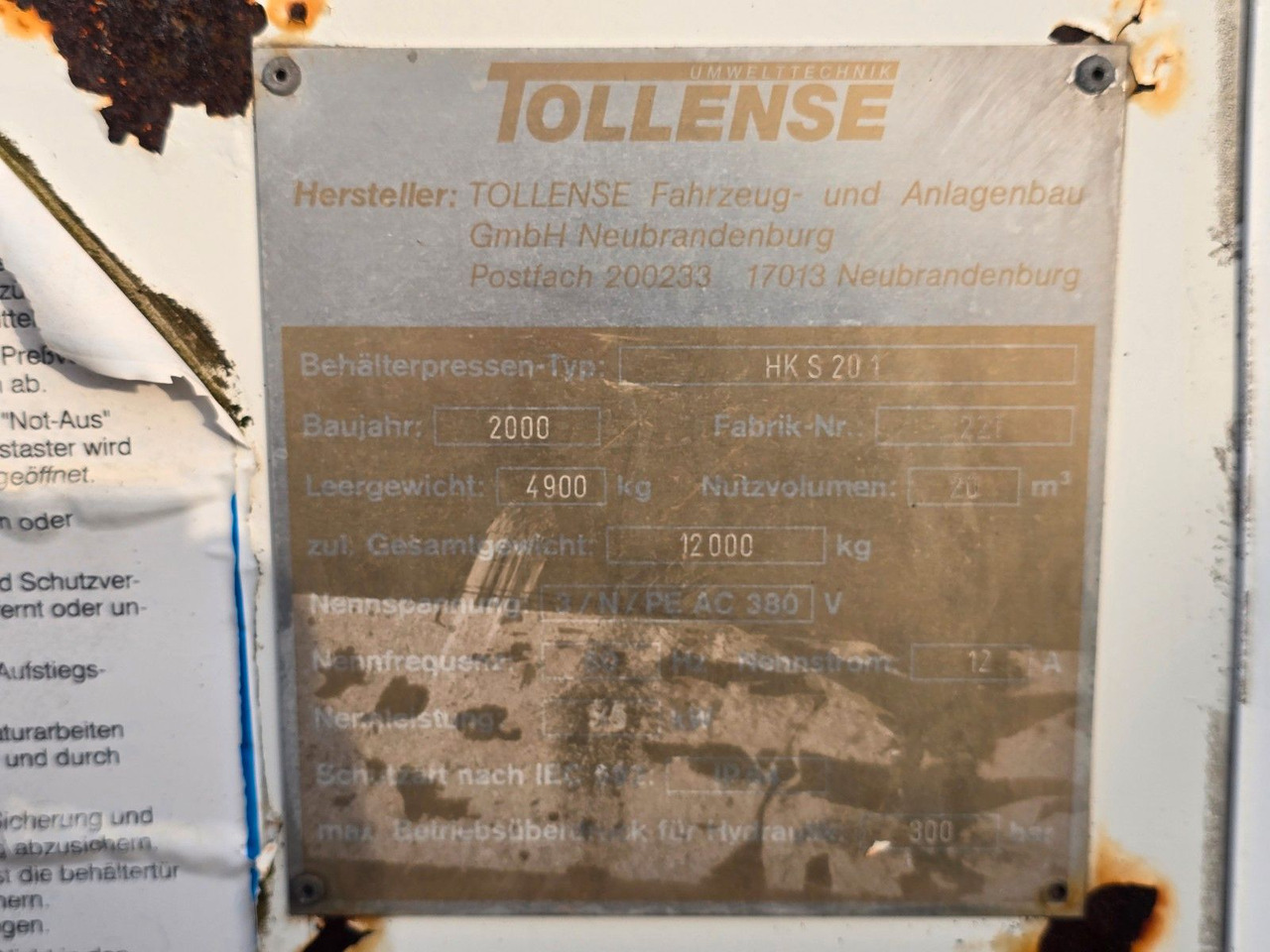 Tollense Presscontainer Presse Abrollcontainer - شاحنة ذات الخطاف: صور 2 Tollense Presscontainer Presse Abrollcontainer - شاحنة ذات الخطاف: صور 2