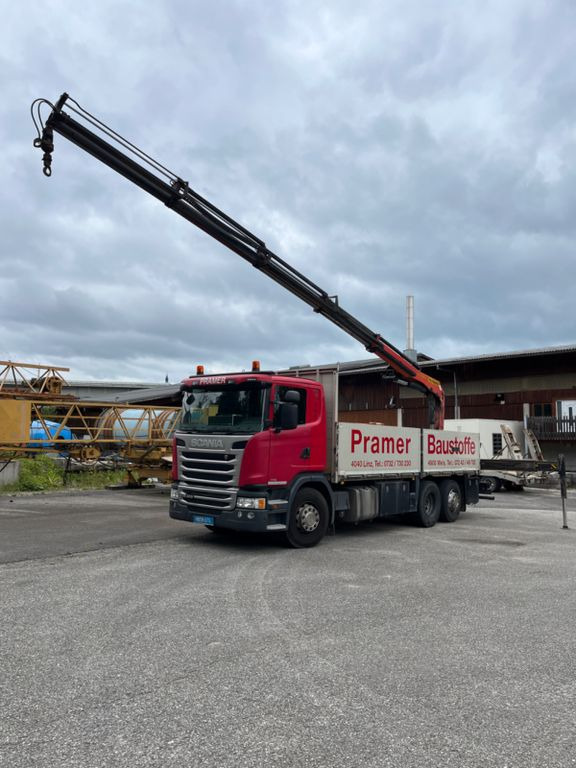 Scania G 410 LG 6x2 Kran Palfinger 20001 Scania G 410 LG 6x2 Kran Palfinger 20001 - شاحنات مسطحة, شاحنة كرين: صور 1 Scania G 410 LG 6x2 Kran Palfinger 20001 Scania G 410 LG 6x2 Kran Palfinger 20001 - شاحنات مسطحة, شاحنة كرين: صور 1