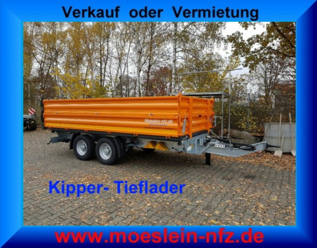 Möslein TTD11- BA Orange neuer Tandem 3- Seitenkipper Tiefladermit Bordwand- Aufsatz-- Neufahrzeug -- - قلابة مقطورة: صور 1 Möslein TTD11- BA Orange neuer Tandem 3- Seitenkipper Tiefladermit Bordwand- Aufsatz-- Neufahrzeug -- - قلابة مقطورة: صور 1