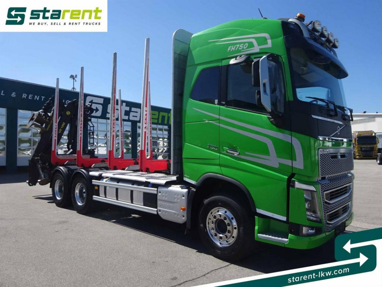 Volvo FH16 750 6x4 Holzaufbau mit Kran (Tajfun LIV120Z) - شاحنة قطع الأشجار: صور 3 Volvo FH16 750 6x4 Holzaufbau mit Kran (Tajfun LIV120Z) - شاحنة قطع الأشجار: صور 3