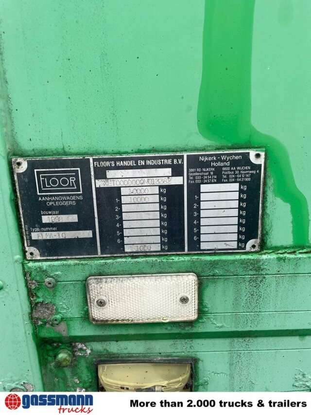 Floor FLMA 10, Blumenanhänger, LBW - بصندوق مغلق مقطورة: صور 3 Floor FLMA 10, Blumenanhänger, LBW - بصندوق مغلق مقطورة: صور 3