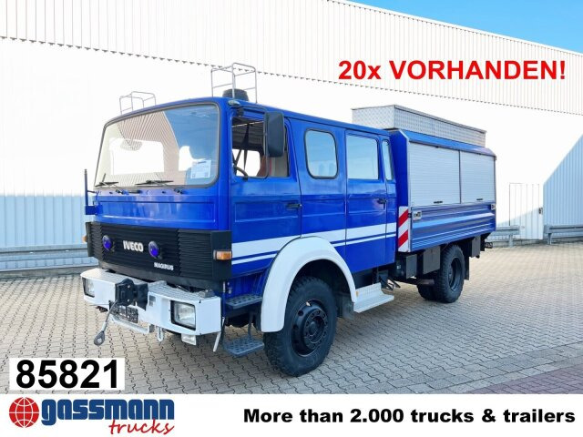 Iveco 120-23 AW 4x4 Doka, V8-Motor, Gerätewagen, - شاحنات مسطحة: صور 1 Iveco 120-23 AW 4x4 Doka, V8-Motor, Gerätewagen, - شاحنات مسطحة: صور 1