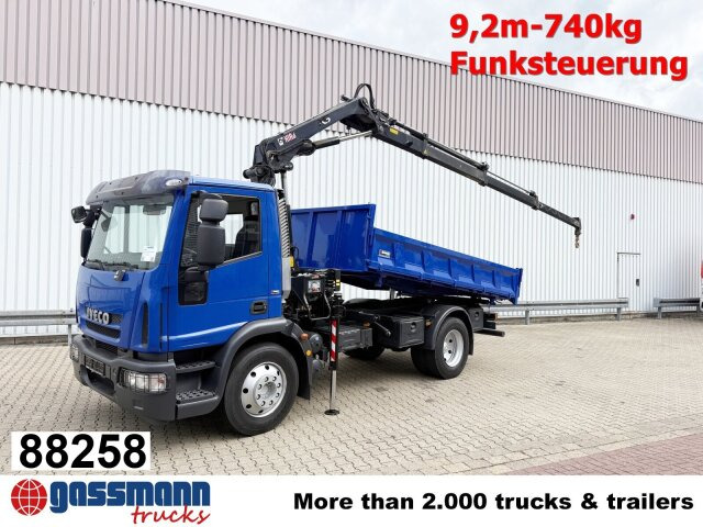 Iveco EuroCargo ML120E28K 4x2 mit Kran Hiab XS088 ES-3 - قلابات, شاحنة كرين: صور 1 Iveco EuroCargo ML120E28K 4x2 mit Kran Hiab XS088 ES-3 - قلابات, شاحنة كرين: صور 1