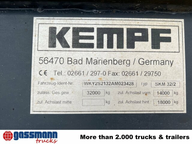 Kempf SKM 32/2 Stahlmulde ca. 23m³, Liftachse, - قلابة نصف مقطورة: صور 4 Kempf SKM 32/2 Stahlmulde ca. 23m³, Liftachse, - قلابة نصف مقطورة: صور 4