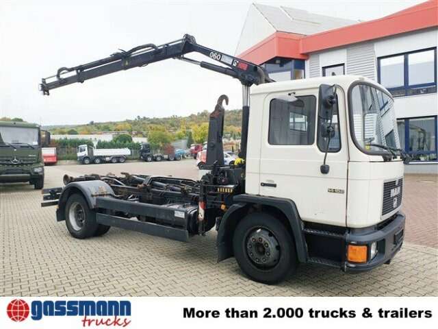 MAN 14.152 F 4x2 BB mit Kran Hiab 060-2 - شاحنة ذات الخطاف, شاحنة كرين: صور 2 MAN 14.152 F 4x2 BB mit Kran Hiab 060-2 - شاحنة ذات الخطاف, شاحنة كرين: صور 2