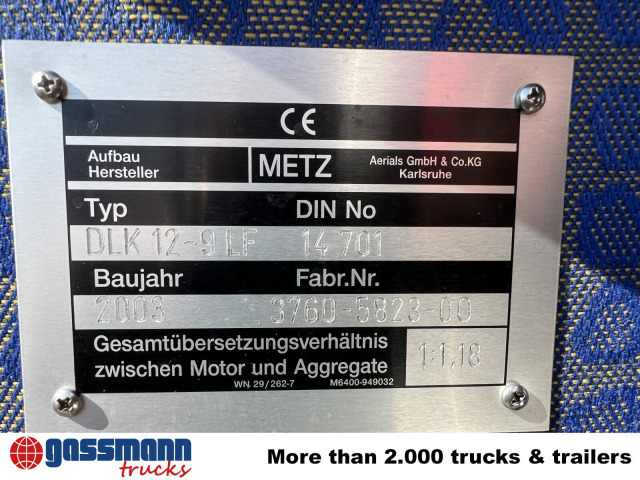 MAN LE 15.255 4x2 LLC Doka, Metz DLA-K 12/9 - المطافئ: صور 4 MAN LE 15.255 4x2 LLC Doka, Metz DLA-K 12/9 - المطافئ: صور 4