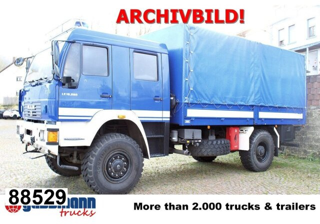 MAN LE 18.280 4x4 BB Doka, Ex-THW, LBW, - شاحنات مسطحة: صور 1 MAN LE 18.280 4x4 BB Doka, Ex-THW, LBW, - شاحنات مسطحة: صور 1