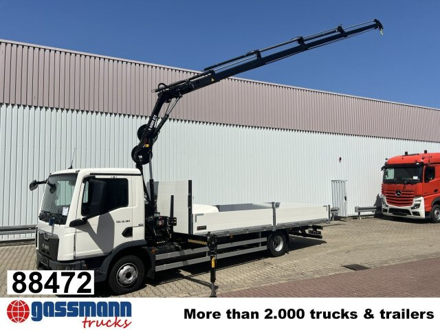 MAN TGL 12.190 4x2 BL mit Kran Hiab Hiduo 072DS-4 - شاحنات مسطحة, شاحنة كرين: صور 1 MAN TGL 12.190 4x2 BL mit Kran Hiab Hiduo 072DS-4 - شاحنات مسطحة, شاحنة كرين: صور 1
