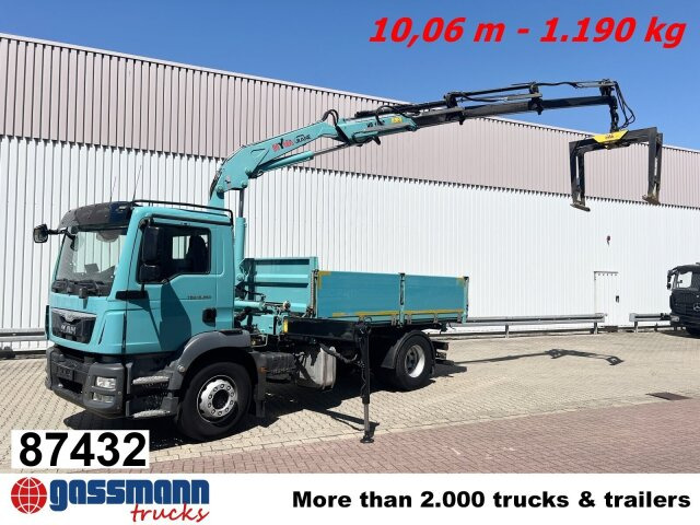 MAN TGM 18.290 4X2 BL mit Kran Hyva HB 150C - قلابات, شاحنة كرين: صور 1 MAN TGM 18.290 4X2 BL mit Kran Hyva HB 150C - قلابات, شاحنة كرين: صور 1