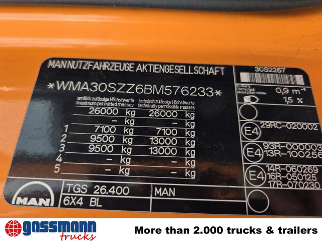 MAN TGS 26.400 6X4 BL - الشاسيه شاحنة: صور 5 MAN TGS 26.400 6X4 BL - الشاسيه شاحنة: صور 5