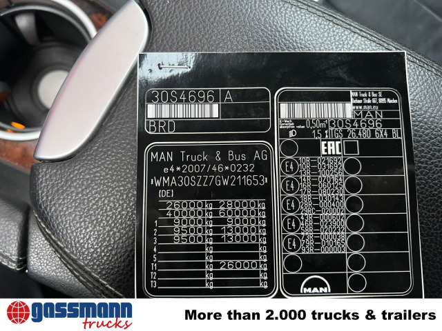MAN TGS 26.480 6x4 BL, Klima, Intarder, Hyva 20.60 S - شاحنة ذات الخطاف: صور 2 MAN TGS 26.480 6x4 BL, Klima, Intarder, Hyva 20.60 S - شاحنة ذات الخطاف: صور 2