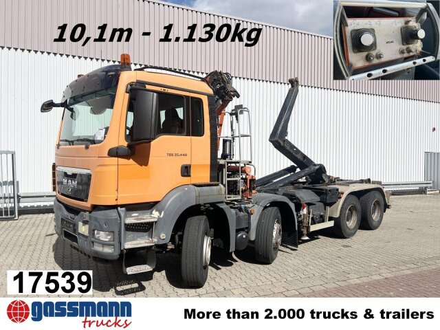 MAN TGS 35.440 8x4 BL, Meiller 19.62, Atlas Kran - شاحنة ذات الخطاف, شاحنة كرين: صور 1 MAN TGS 35.440 8x4 BL, Meiller 19.62, Atlas Kran - شاحنة ذات الخطاف, شاحنة كرين: صور 1