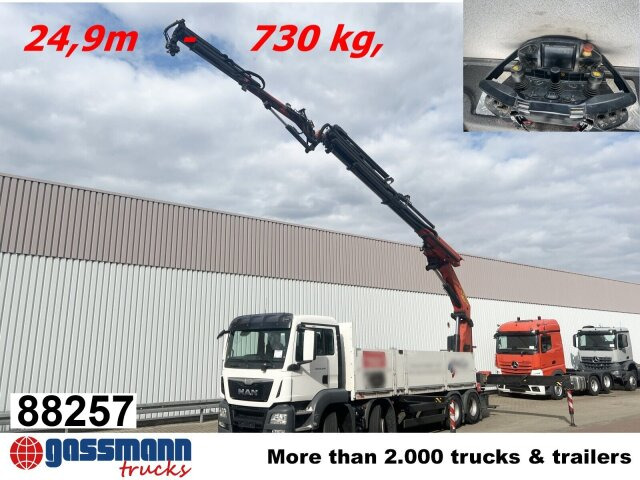 MAN TGS 35.440 8x4 BL, Navi, Heckkran Palfinger - شاحنات مسطحة, شاحنة كرين: صور 1 MAN TGS 35.440 8x4 BL, Navi, Heckkran Palfinger - شاحنات مسطحة, شاحنة كرين: صور 1