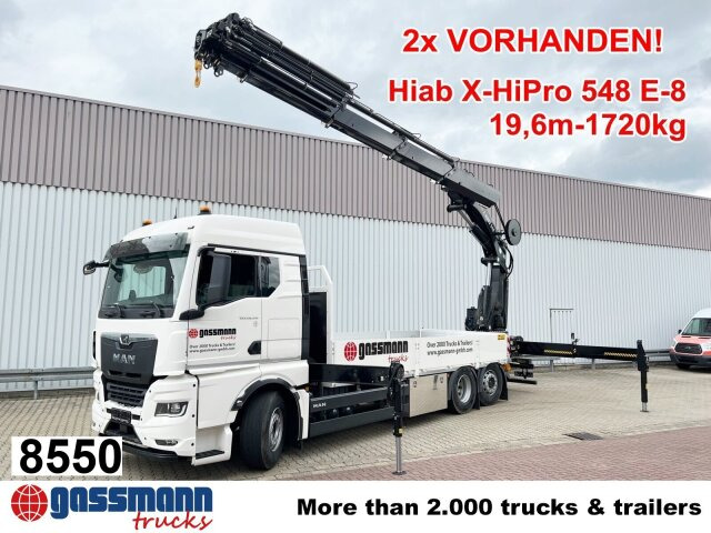 MAN TGX 26.510 6x2-4 LL, Kran Hiab X-HiPro 548 E-8, - شاحنات مسطحة, شاحنة كرين: صور 1 MAN TGX 26.510 6x2-4 LL, Kran Hiab X-HiPro 548 E-8, - شاحنات مسطحة, شاحنة كرين: صور 1