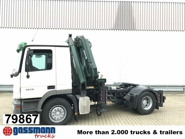 Mercedes-Benz Actros 1836 LS 4x2 mit Kran MKG HLK 330HP - شاحنة جرار: صور 1 Mercedes-Benz Actros 1836 LS 4x2 mit Kran MKG HLK 330HP - شاحنة جرار: صور 1